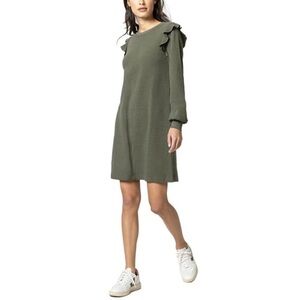 NWOT Lilla P Ruffle Cap Long Sleeve Dress Small